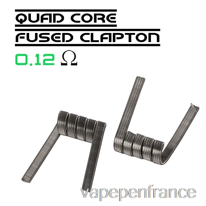 Wotofo Comp Wire - Bobines Préconstruites 0,12ohm Quad Core Fused Clapton - Pack De 10 Stylo Vape